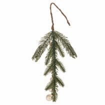 Prodotto Ramo di abete artificiale con mini palline di Natale bianche, 46 cm, 2 pezzi