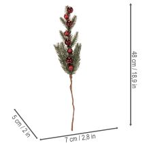 Prodotto Ramo di abete artificiale con palline di Natale, 48 cm, 2 pezzi