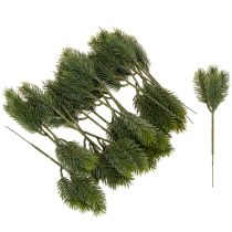 Prodotto Rami artificiali di abete verde per decorazioni invernali, 25 cm, 24 pezzi
