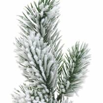 Ramo di abete verde innevato 39 cm 8 pezzi
