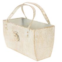 Prodotto Borsa in metallo, contenitore decorativo, rettangolare, 26 cm, oro