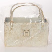 Prodotto Borsa in metallo, contenitore decorativo, rettangolare, 26 cm, oro