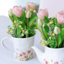 Prodotto Vaso in ceramica con motivo floreale per una decorazione primaverile nostalgica, ideale per gli amanti delle piante, 10,5 cm.