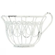 Prodotto Vaso decorativo in metallo bianco shabby chic Ø15cm H11cm