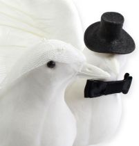 Prodotto Coppia di sposi uccello bianco 32 cm