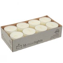 Prodotto Tealight maxi con coperchio trasparente bianco 54mm 16 pz