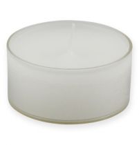 Prodotto Tealight maxi con trasp. Copertura bianca 54mm 16pz