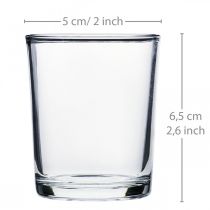 Bicchieri Tealight trasparenti Ø5cm H6.5cm 24pz