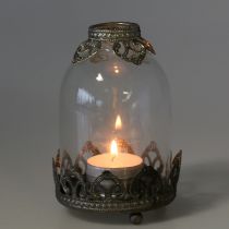 Prodotto Lanterna in vetro tealight Vintage Ø8,5cm H14cm 2 pezzi