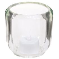 Prodotto Portacandele portacandele in vetro trasparente Ø8cm H8cm 6 pz