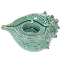 Prodotto Portacandele decorativo a forma di conchiglia, da tavolo, per bagno, soggiorno, 16 cm