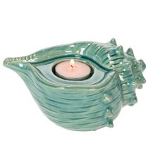 Prodotto Portacandele a forma di conchiglia, decorativo per tavolo, bagno e soggiorno, 16 cm
