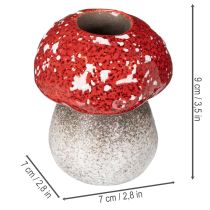 Prodotto Fungo decorativo, amanita muscaria, portacandele come decorazione da tavola, 9 cm