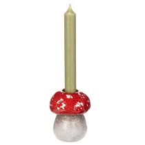Prodotto Fungo decorativo, amanita muscaria, portacandele come decorazione da tavola, 9 cm