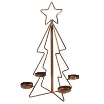 Prodotto Porta tealight decorazione da tavolo per albero di Natale in bronzo Ø27cm H38cm