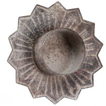 Prodotto Portacandela vintage portacandela da attaccare grigio Ø9cm H8.5cm 4pz