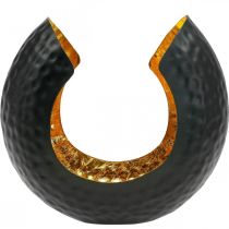 Prodotto Portacandela decorazione da tavola oro nero metallo 19×11×17cm