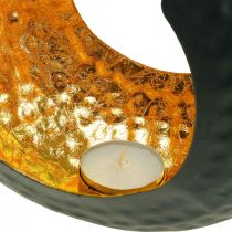 Prodotto Portacandela decorazione da tavola oro nero metallo 19×11×17cm