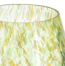 Prodotto Portacandela in vetro decoro giallo verde Ø6,5 cm H10 cm