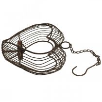 Prodotto Porta tea light in metallo decorazione da appendere decorazione ruggine cuore 22×7×20cm