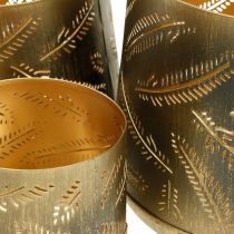 Prodotto Portacandela natalizio in metallo bronzo, oro Ø13,5 / 11 / 8,5 cm, set di 3