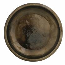 Piatto decorativo in metallo bronzo con effetto smalto Ø23,5 cm