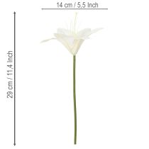Prodotto Fiori artificiali di giglio tigrato bianco per vasi e composizioni, mazzo da 6 pezzi da 29 cm.