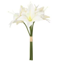 Prodotto Fiori artificiali di giglio tigrato bianco per vasi e composizioni, mazzo da 6 pezzi da 29 cm.