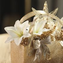 Prodotto Fiori artificiali di giglio tigrato bianco per vasi e composizioni, mazzo da 6 pezzi da 29 cm.