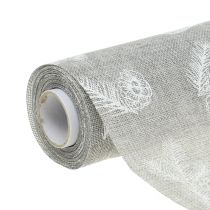 Tovaglia con motivo in abete grigio 20 cm 5 m