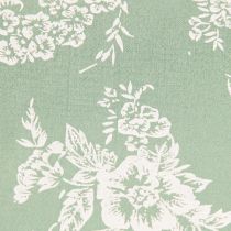 Prodotto Nastro da tavolo verde rotolo di nastro fiori di cotone menta 15 cm 3 m