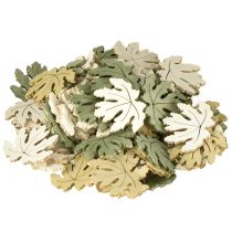 Prodotto Decorazione da tavola decorazione sparsa autunnale decorazione in legno foglia d'acero 4 cm 72 pz