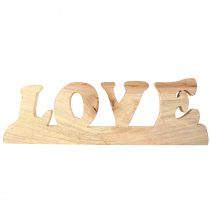 Prodotto Decorazione da tavolo in legno "Love" in legno di salice, finitura naturale, 60x19cm, rustica