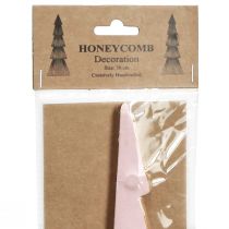 Prodotto Decorazione da tavola Albero di Natale carta a nido d'ape Albicocca Oro H30cm 2 pz