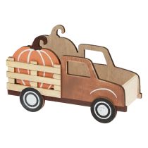 Decorazione da tavola decorazione zucca autunnale camion per la consegna in legno 20×7,5×12,5 cm