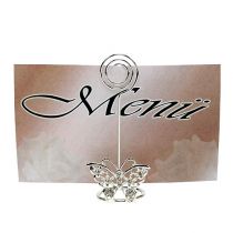 Prodotto Porta segnaposto Farfalla 3,5 cm argento 6 pezzi