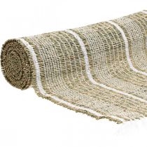 Runner da tavola seagrass naturale, bianco decorazione della tavola estate 35×220cm