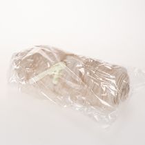 Prodotto Runner da tavola beige con bordo in pelliccia sintetica, 24x140 cm