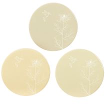 Prodotto Sottobicchieri da tavolo Spring Bird Marrone Bianco Ø11cm 6 pz