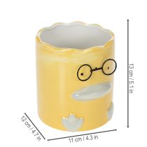 Prodotto Vaso decorativo cilindrico in ceramica a forma di anatra per una casa elegante, 13 cm, 2 pezzi