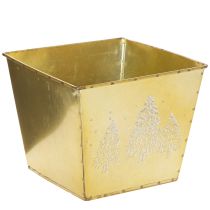 Prodotto Vaso in metallo con motivo abete scintillante, 18 cm