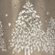 Prodotto Fioriera in metallo con alberelli glitterati, 13 cm