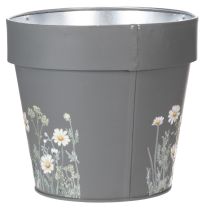 Prodotto Vaso da fiori con delicato motivo di fiori selvatici, pratico da usare su balcone o terrazza, 15 cm, 3 pezzi