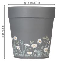 Prodotto Vaso da fiori con motivo floreale per la decorazione moderna della casa e del balcone estivo, 13 cm, 4 pezzi