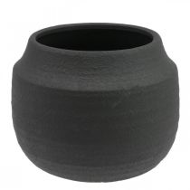 Fioriera Vaso da fiori in ceramica nera Ø23cm H19,5cm