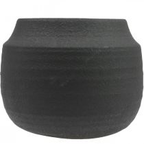 Fioriera Vaso da fiori in ceramica nera Ø23cm H19,5cm