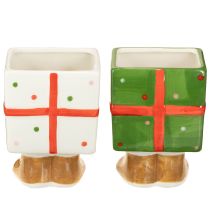 Prodotto Decorazione natalizia in ceramica con design regalo e piedini carini