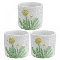 Prodotto Fioriera in cemento tarassaco decorazione estiva vaso di fiori Ø12,5 cm H11 cm 3 pezzi