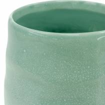 Vaso in ceramica ondulato, decoro vaso, vaso in ceramica H20cm