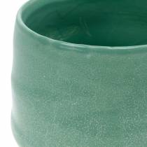 Fioriera in ceramica, ciotola per fioriera, vaso in ceramica ondulato Ø16cm 2 pezzi
